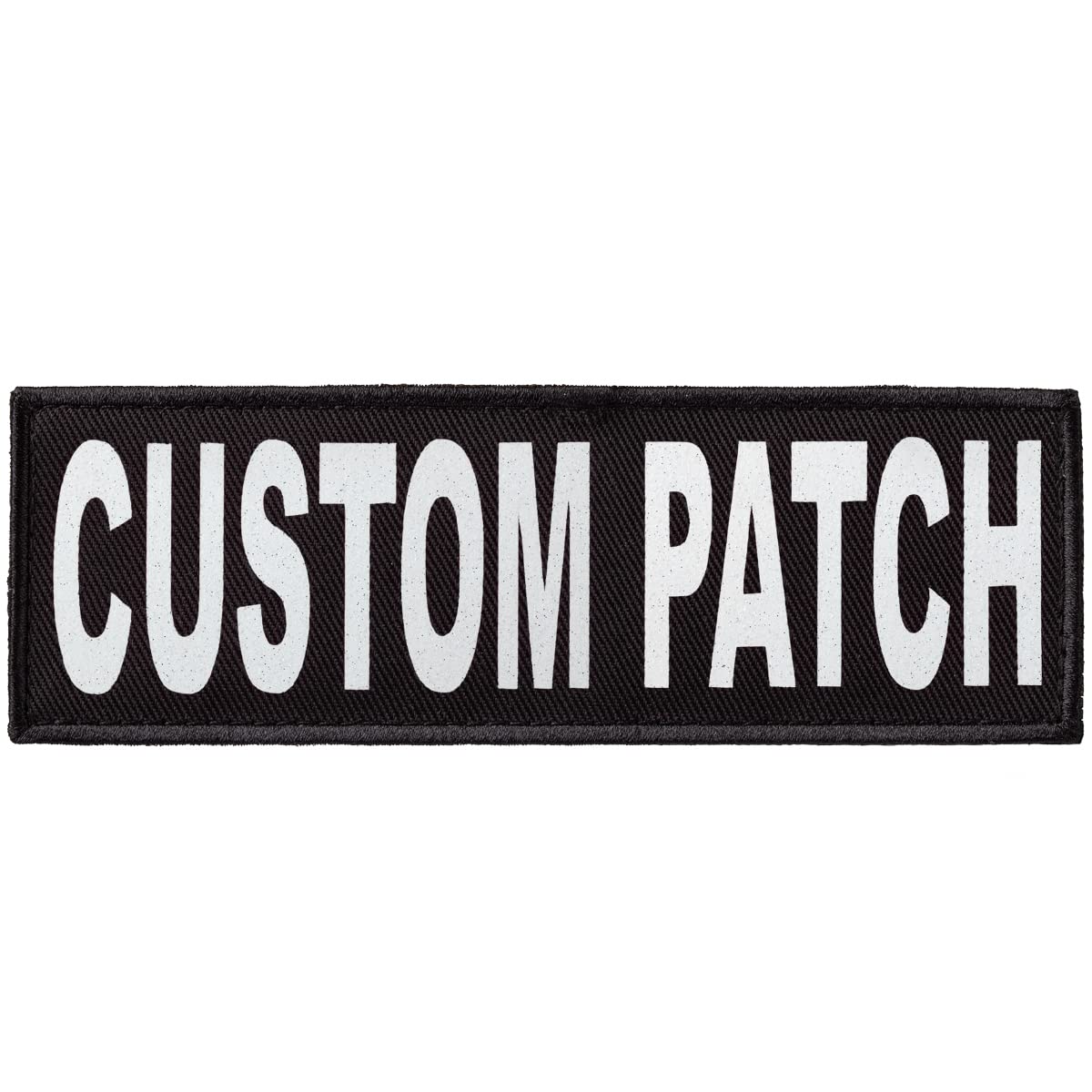 Dogline Custom Patch With Glitter Letters For Dog Vest Harness Or Collar Customizable Bling Text Personalized Patches With Hook Backing Name Agility Service Dog Esa 1 Patch Z White Text