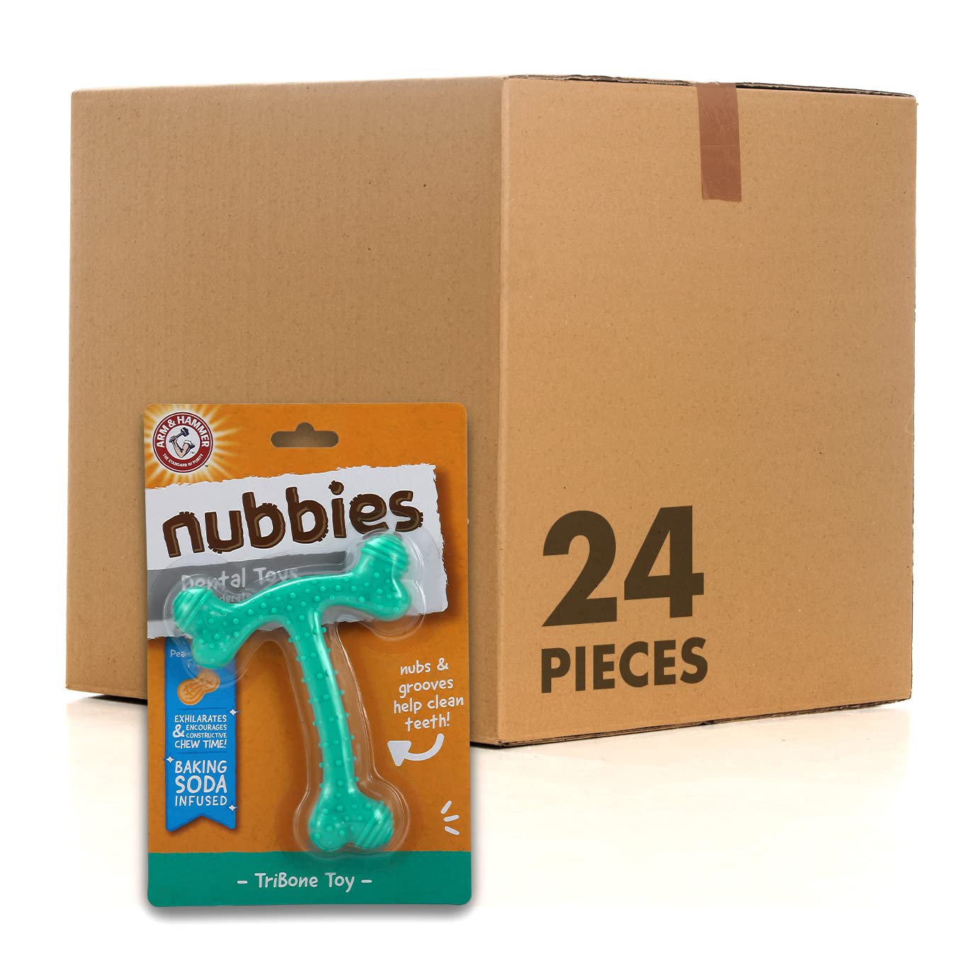 Arm & Hammer Ora-Play T-Bone Dental Chew Toy For Dogs Best Dog Chew Toy For Moderate Chewers Reduces Plaque & Tartar Buildup Wit