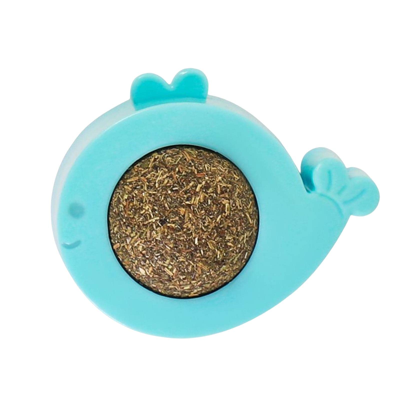 Ecomistiq Rotatable Catnip Wall Toys Teeth Cleaning Interactive Kitty Toy For Kitten Blue| Toys| Cat Supplies |Pet