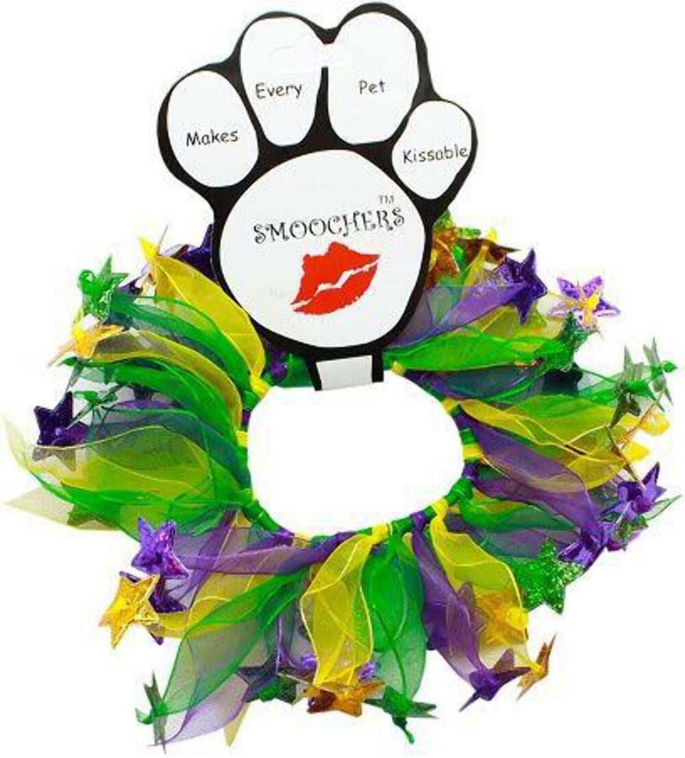 Pet, Dog and Cat Smoocher Pet Necklace, "Mardi Gras" S