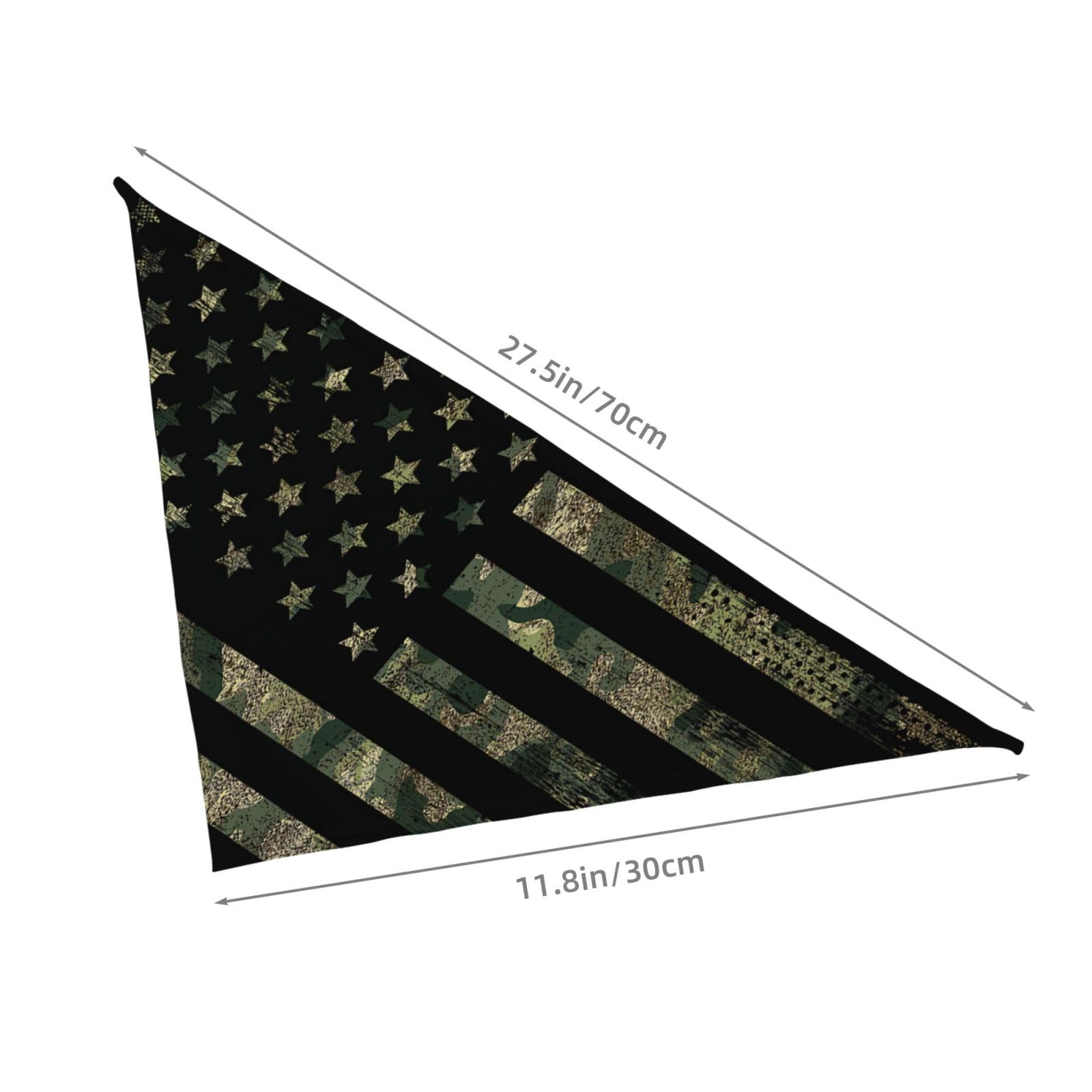 Camo Camouflage Hunting American Flag Dog Bandana Scarf Triangle Bibs Pet Accessories Cat Kerchief