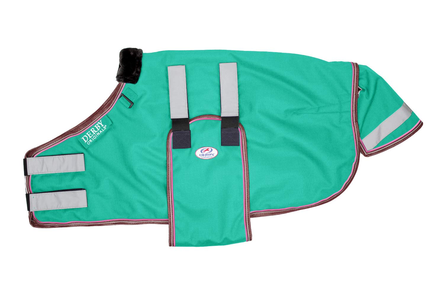 Derby Originals Reflective Safety No Hardware Winter Turnout Blanket for Foals & Mini Horses 1200D Waterproof Ripstop Medium Wei