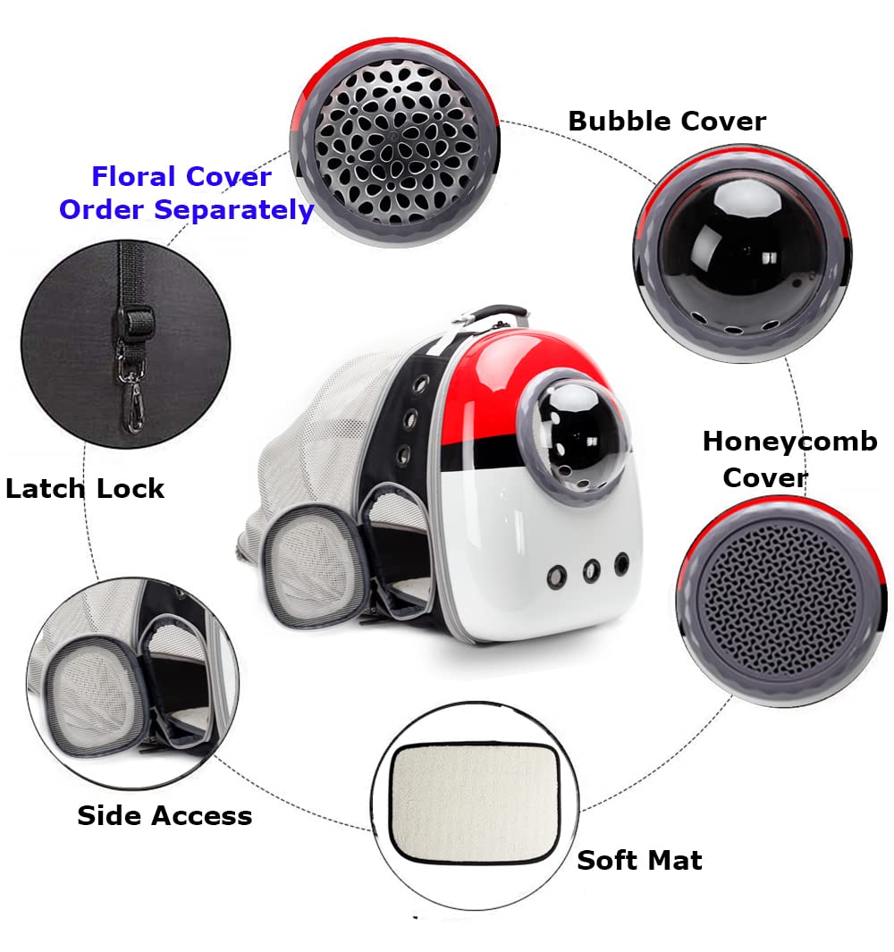 Back Expandable Cat Backpack Carrier, Fit Up To 12 Lbs, Hard Shell Window Pet Carrier Backpack For Cat And Small Puppy