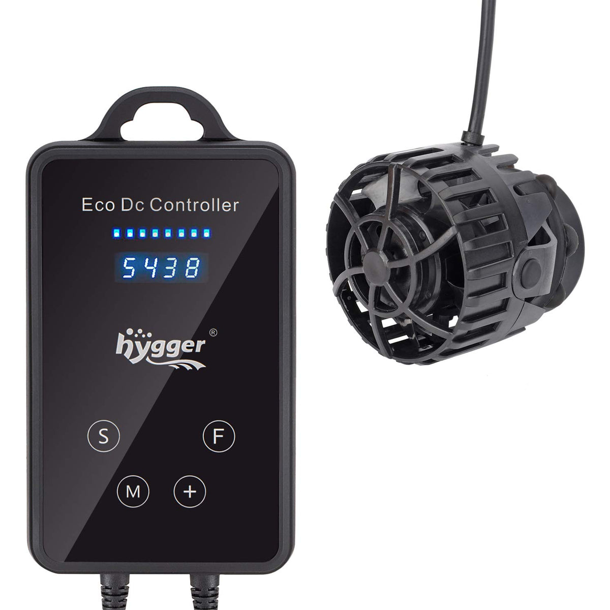 Hygger Mini Wave Maker Aquarium Magnetic Dc Powerhead With Led Display Controller For Saltwater Tank, 2600 Gph Aquarium Water Ci