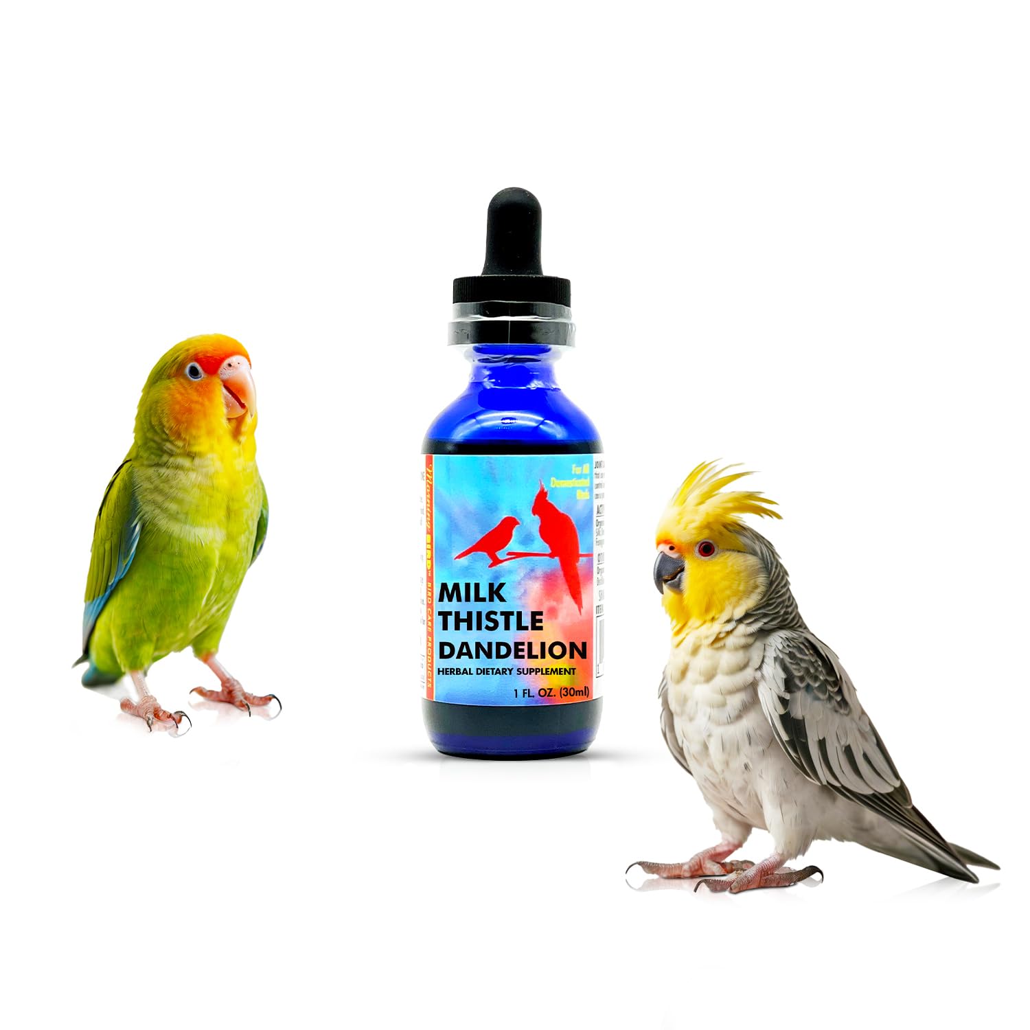 Morning Bird Milk Thistle & Dandelion Extract - Organic Bird Supplement for Optimal Health - Support Liver Heath & Promotes Deto