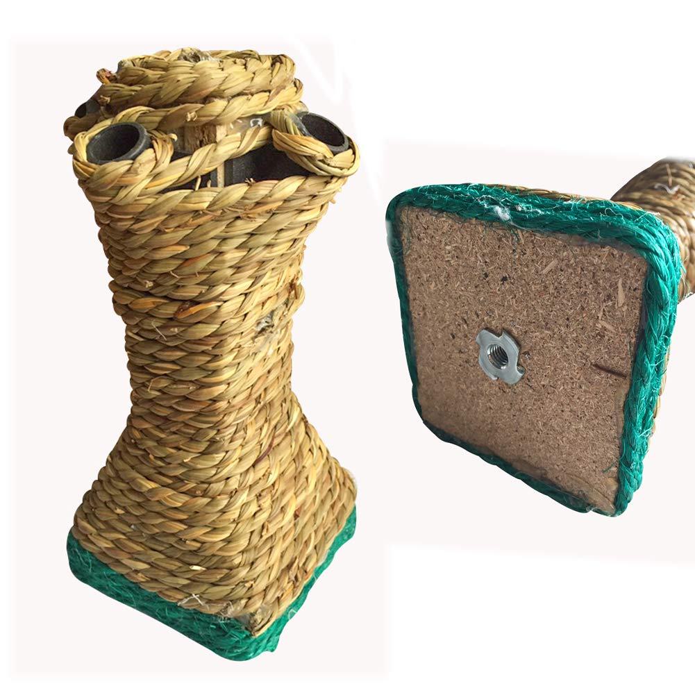 Hamiledyi Seagrass Rabbit Chew Toy - 10.6 Climbing Tree for Bunnies, Guinea Pigs, Squirrels & Small Pets