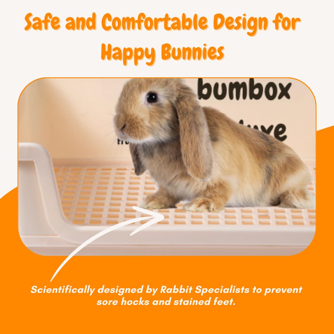 Bumbox Deluxe Rabbit Extra Large Litter Box, Training Rabbit Cage With Toilet Tray For Hamster, Bunny, Ferret, Small And Large A