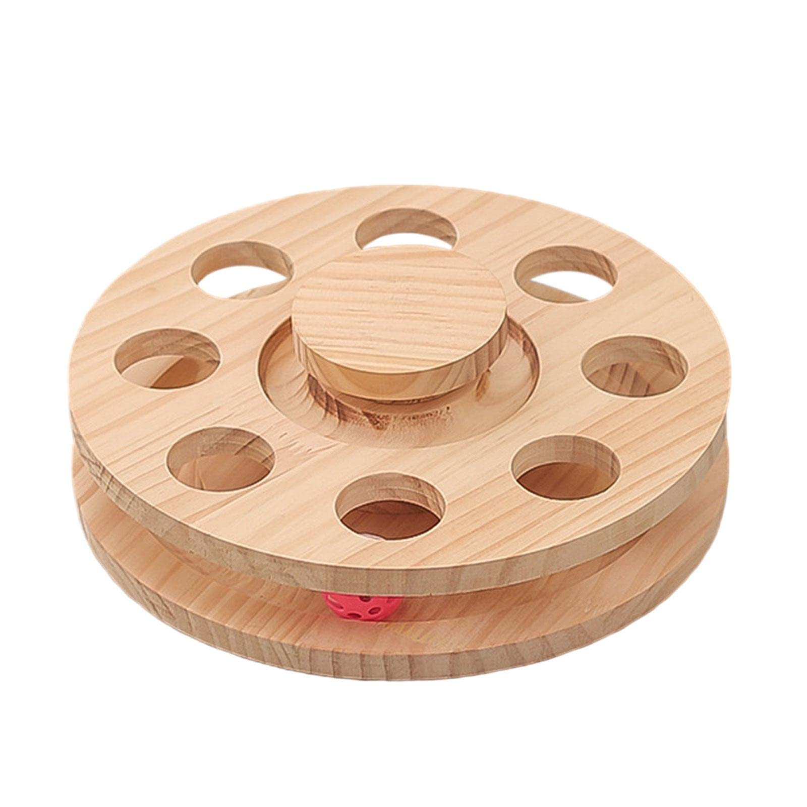 Atorse Wood Interactive Cats Turntables Balls Toy For Home L Turntable