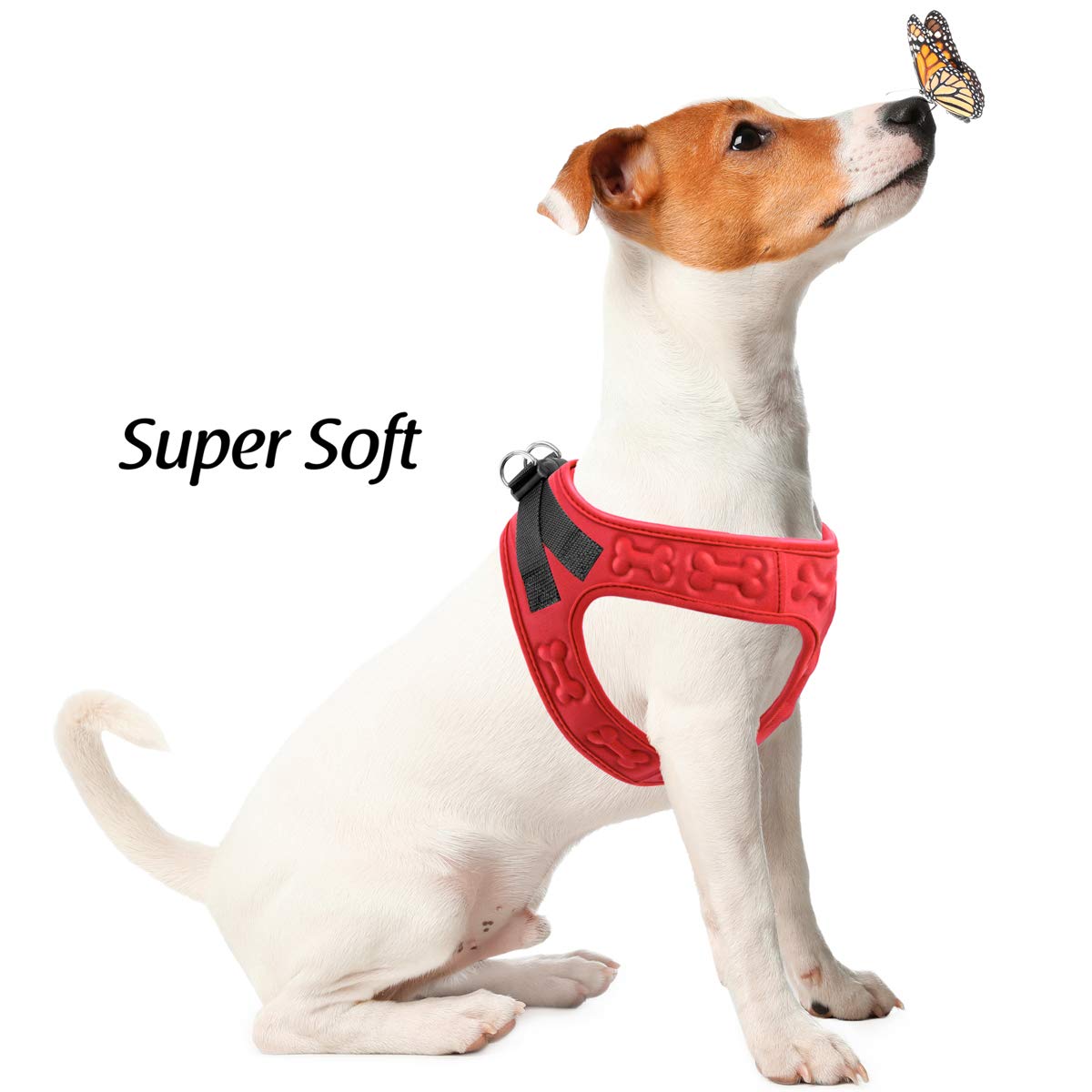 Metric Usa Comfort Fit Dog Harness Easy To Put-On Comfortable Adjustable Step In Soft Padded Dog Vest Harnesses For Small And Medium Dogs Under 30 Lbs, Red, S, Chest 16-18'