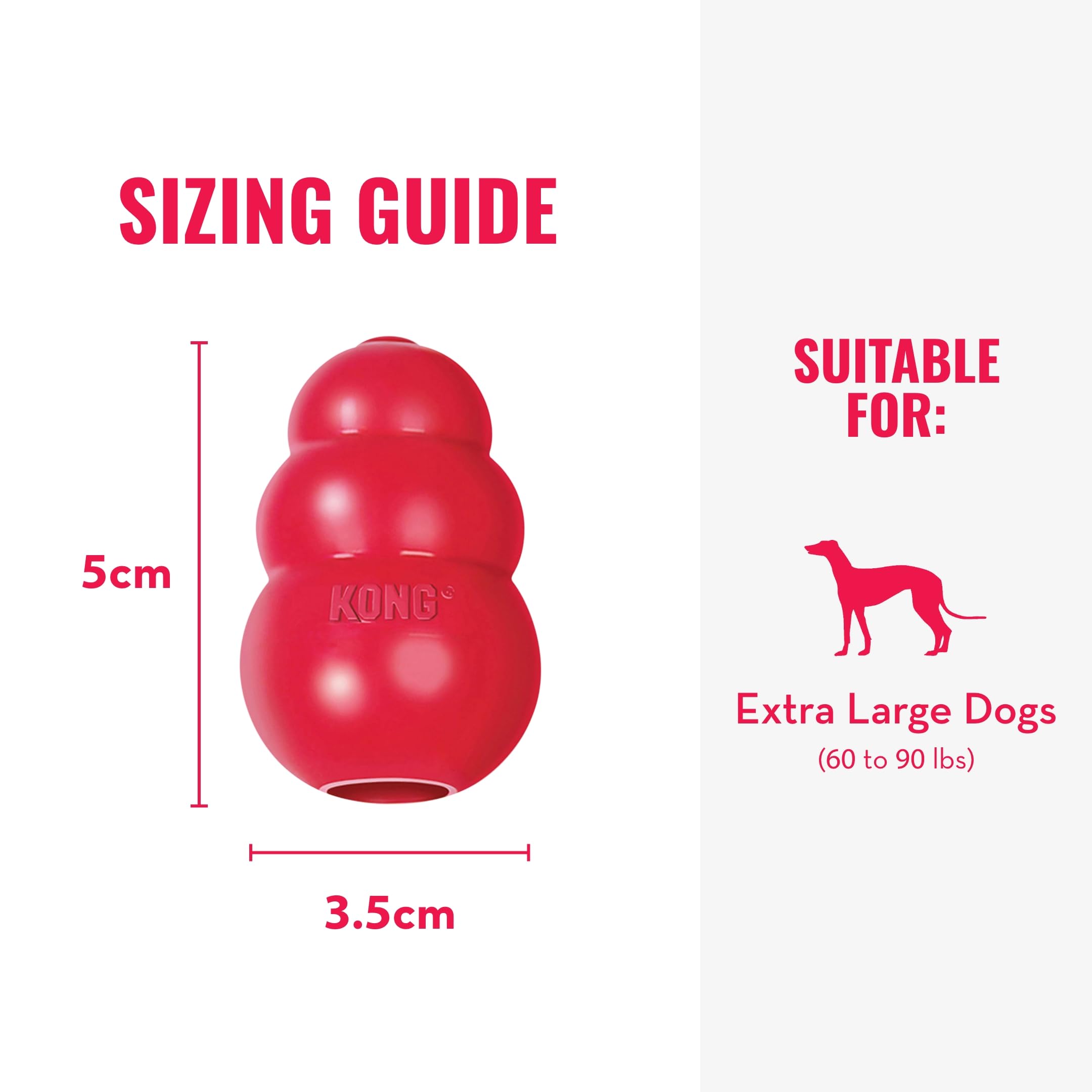 Kong Classic Stuffable Dog Toy - Fetch & Chew Toy For Dogs - Treat-Filling Capabilities & Erratic Bounce For Extended Play Time - Durable Natural Rubber Material - For Extra Large Dogs