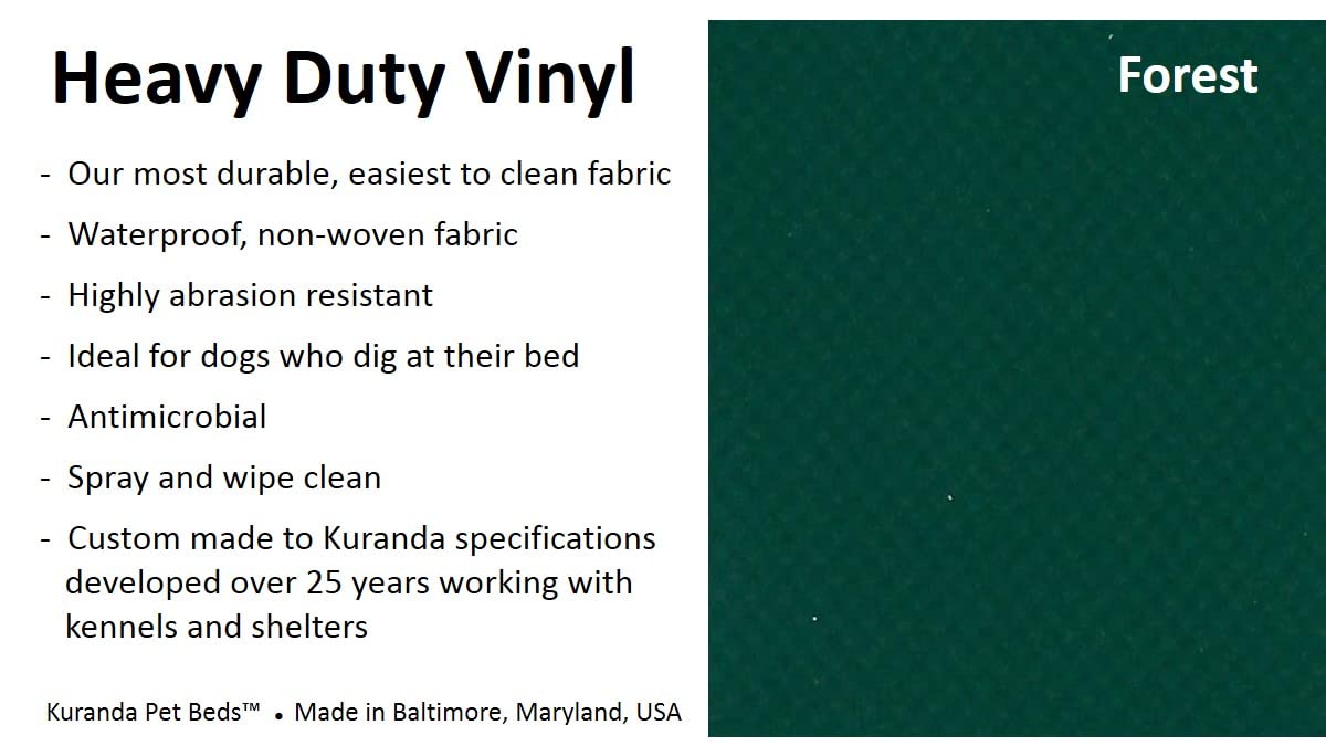 Kuranda Chewproof Crate Bed - Silver Aluminum - 25'' x 18'' - Vinyl - Forest