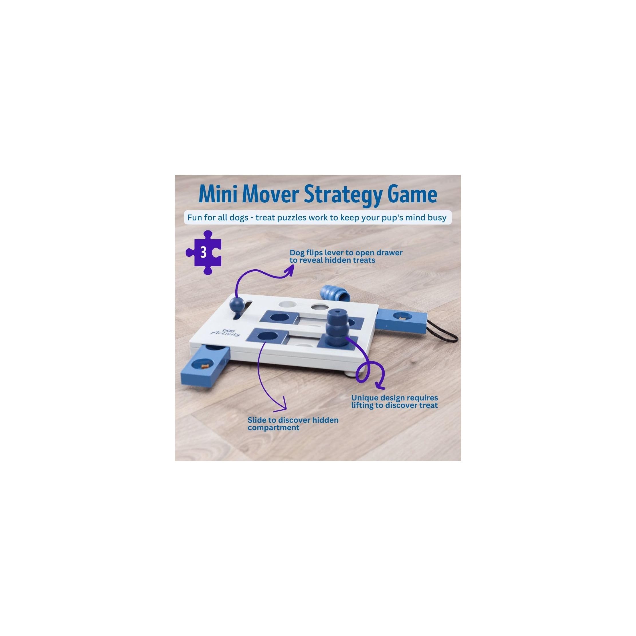 TRIXIE Mini Mover Strategy game, Advanced Dog Puzzle Toy, Level 3 Activity, Treat Puzzle, Interactive Play, Enrichment