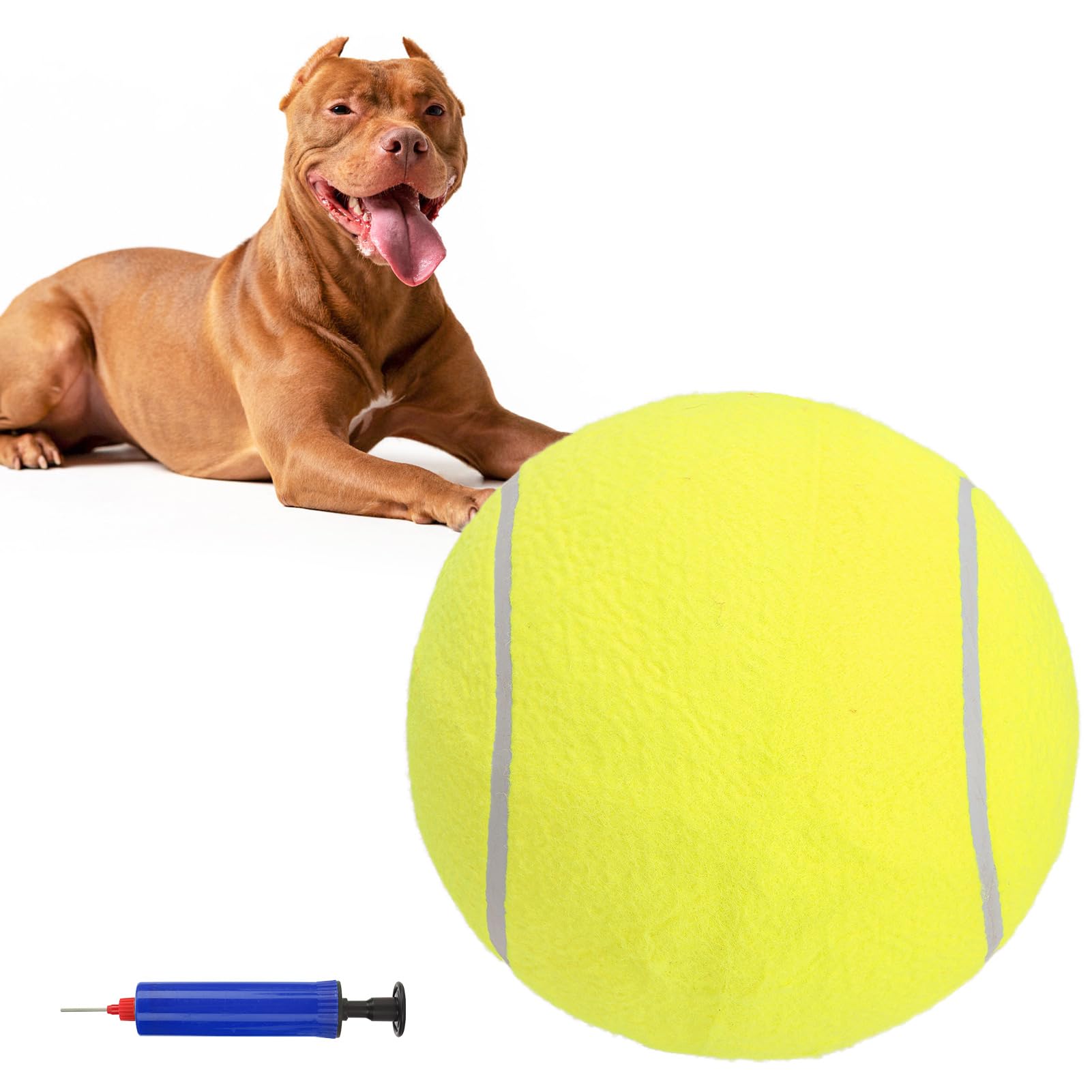 Scenereal Large Tennis Ball For Dogs, 9.5'' Inflatable Dog Toy Balls For Large Medium Small Dogs Puppies, Funny Interactive Spor