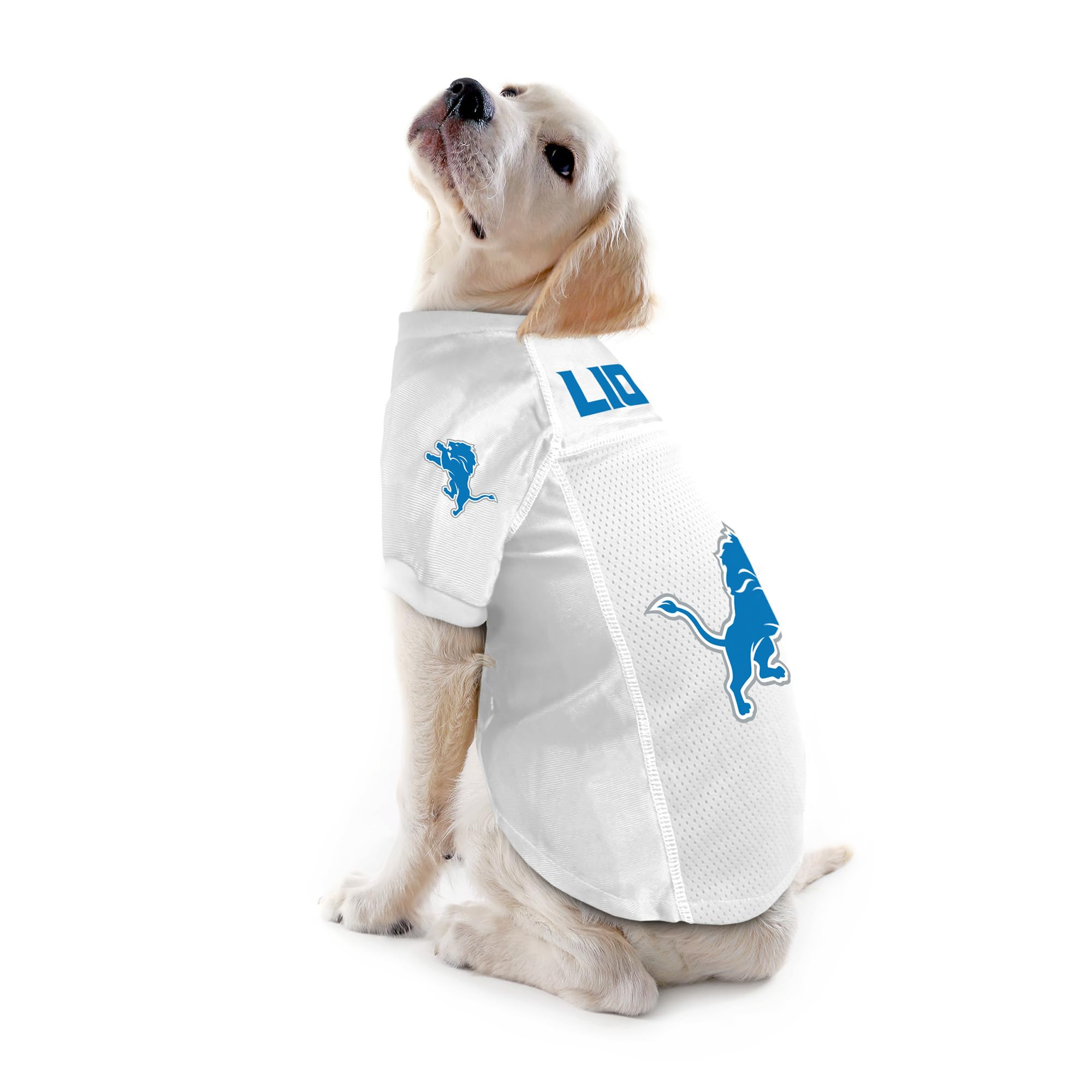 Littlearth Unisex-Adult Nfl Detroit Lions 1 Basic Pet Jersey, Team Color, Small