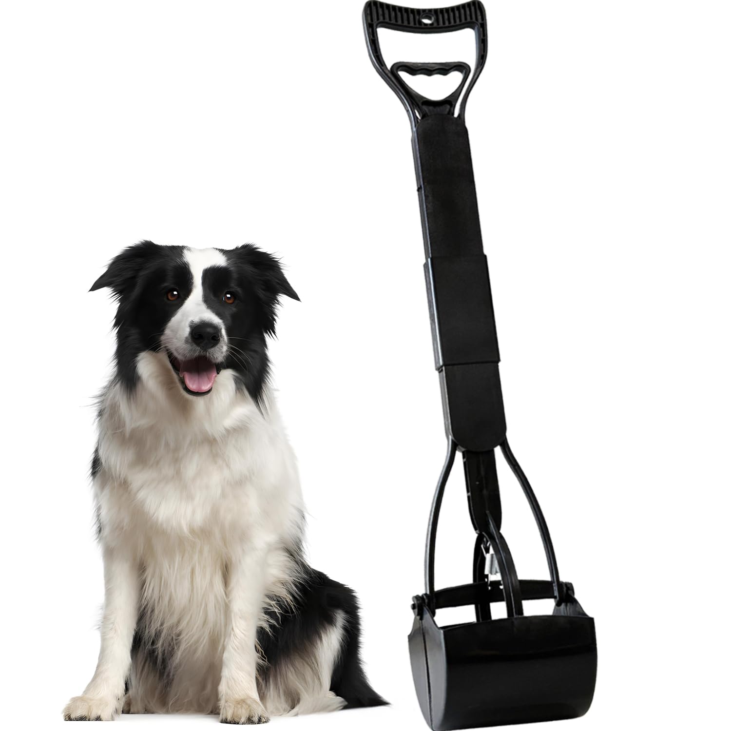 Ienjoyed 32' Dog Pooper Scooper For Small Dog To Large Dog, Heavy Duty Dog Poop Scooper For Yard & Walks, Durable Double Spring
