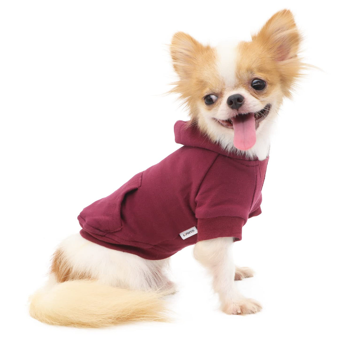 Lophipets Dog Hoodies Sweatshirts For Small Dogs Chihuahua Puppy Clothes Cold Weather Coat-Red/M