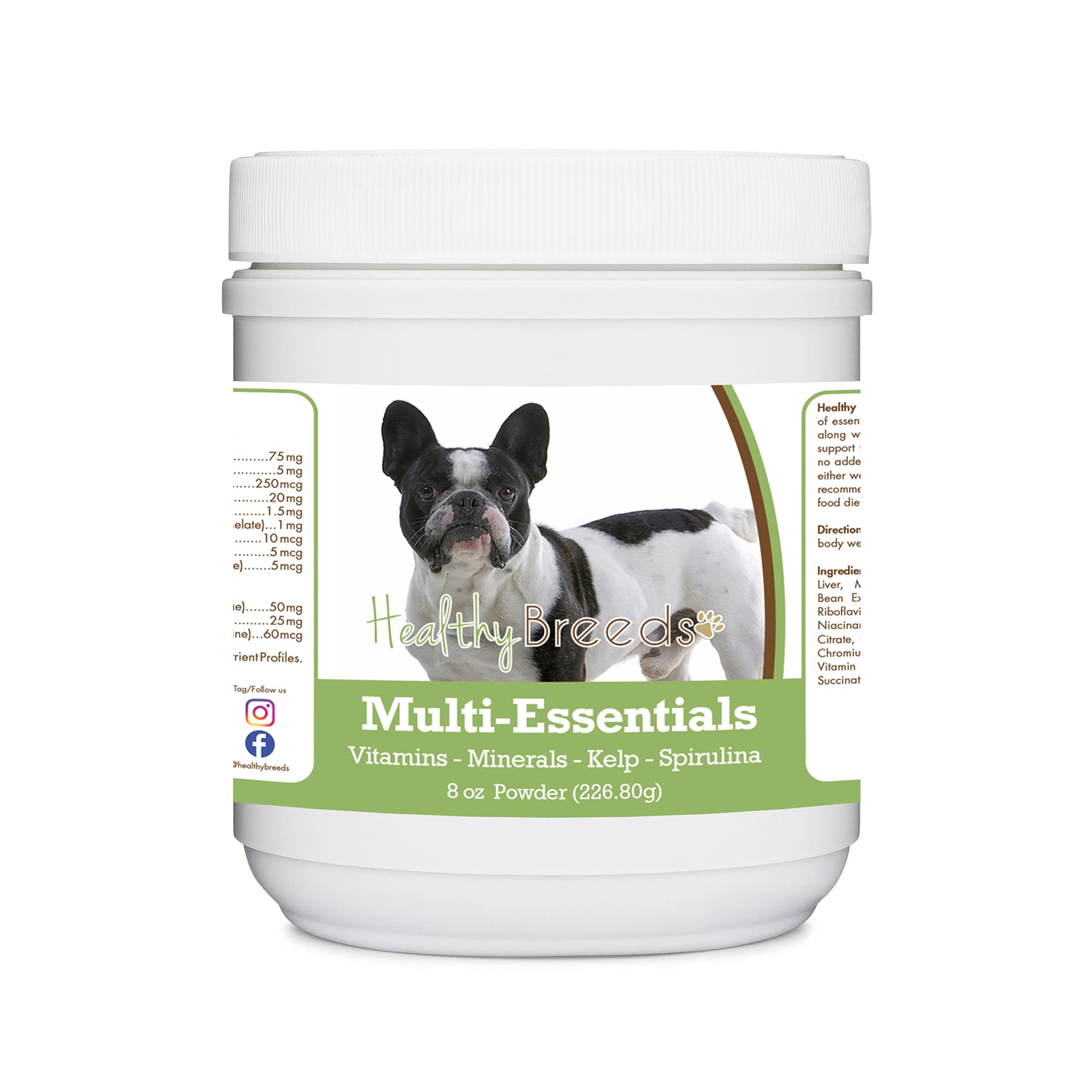 Healthy Breeds French Bulldog Multi-Essentials Powder for Dogs - an Ideal Supplement of Vitamins, Minerals & Antioxidants for Yo