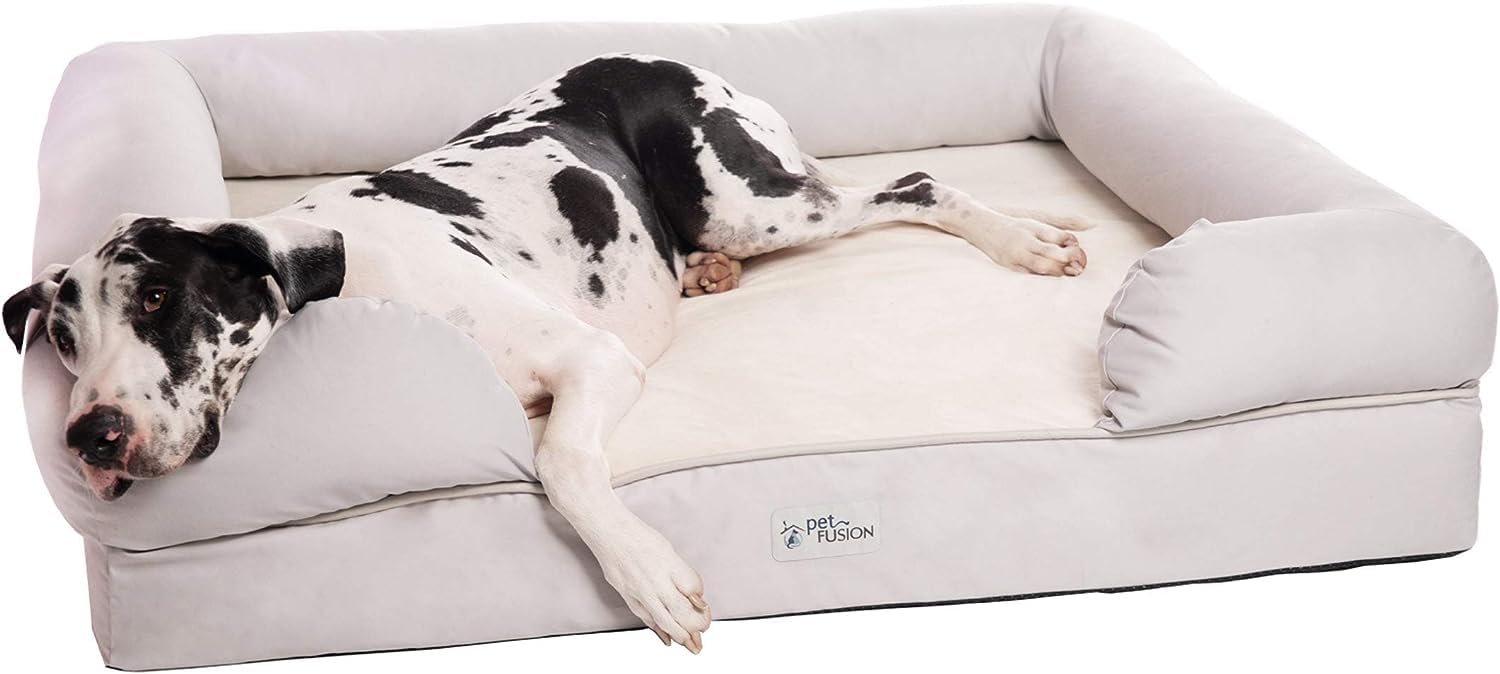 Petfusion Ultimate Dog Lounge Replacement Cover For Large Dog Bed Machine Washable Cover - Sandstone - Large