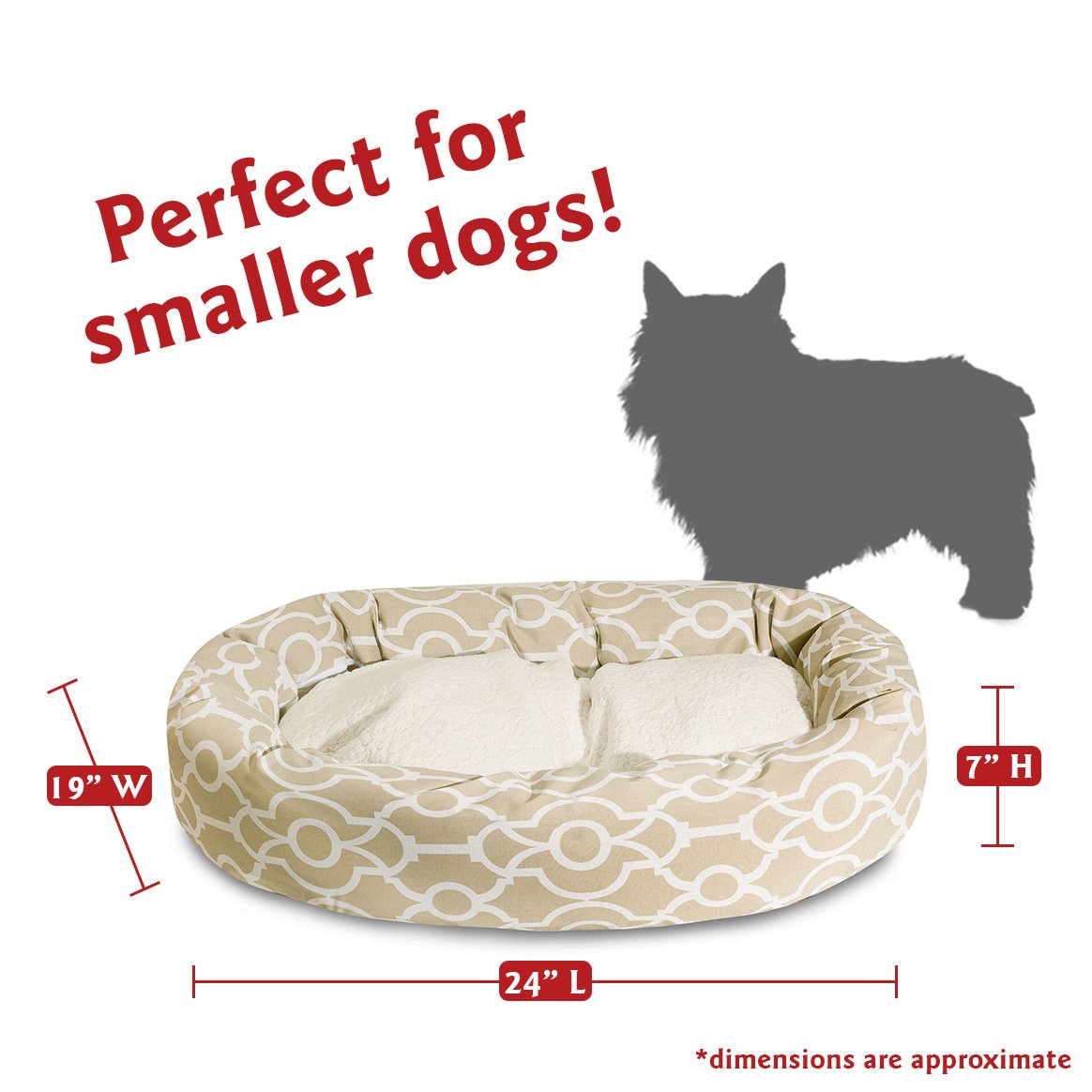 Majestic Pet 24' Athens Sand Sherpa Bagel Bed