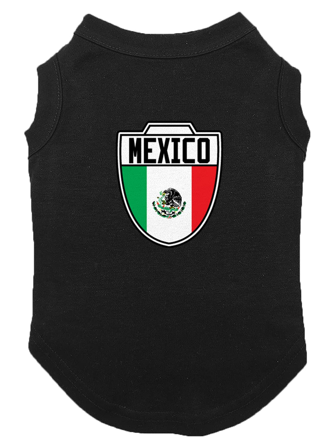 Mexico - Country Soccer Crest Dog Shirt (Black, 3X-Large)