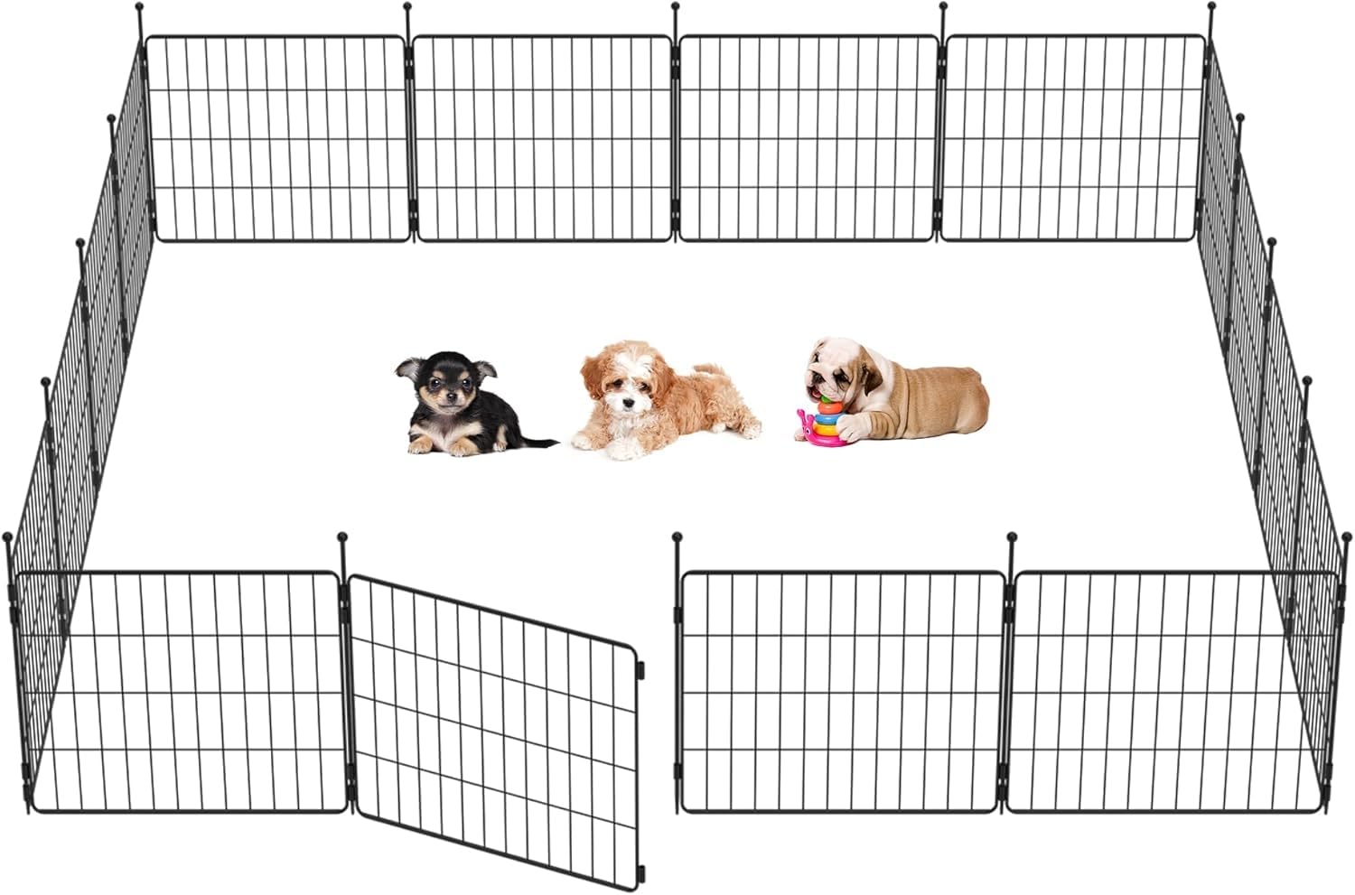 Fxw Minipaws Dog Playpen For Yard & Rv Camping, Expandable 20-Inch 16 Panels For Puppies And Small Dogs, Portable For Indoor And