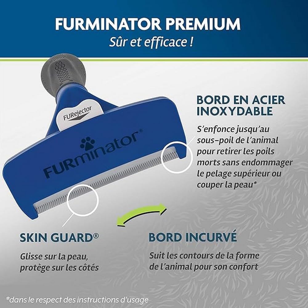 Furminator Undercoat Deshedding Tool For Large Short Hair Dogs 23-41 Kg Clear