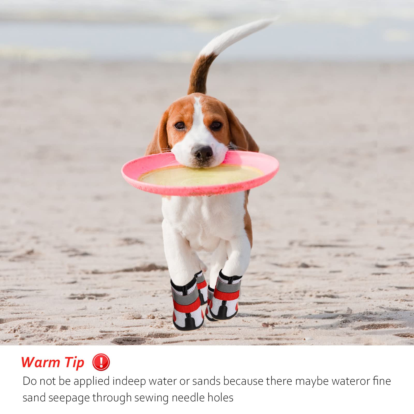 Musimc Dog Shoes For Large Dogs Breathble Dog Shoes For Hot Pavement Anti-Slip Dog Boots & Paw Protectors For Summer Hot Pavemen