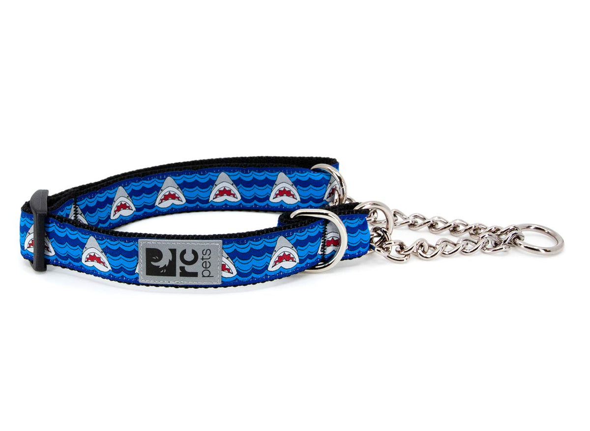 Rc Pets 1' Martingale Training Collar, Large, Shark Attack