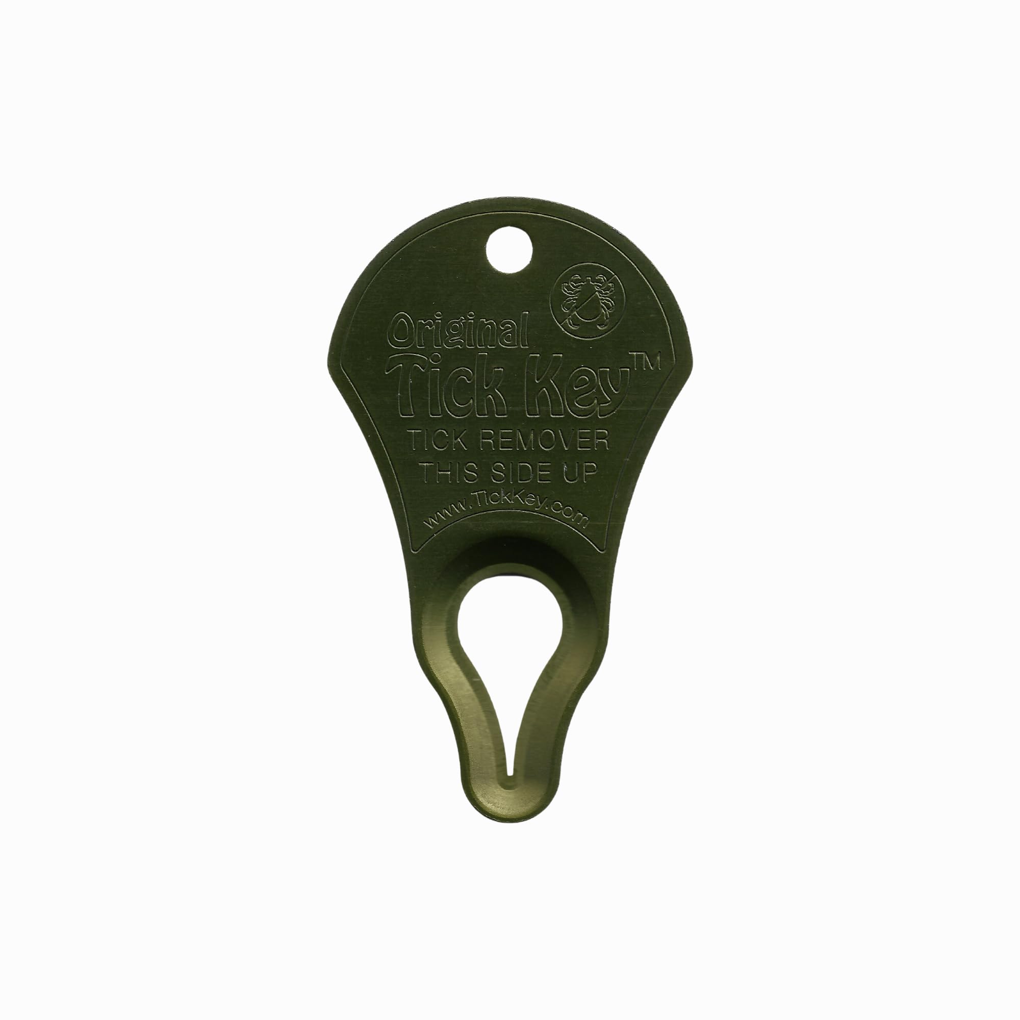 The Original Tick Key - Tick Detaching Device - Portable, Safe And Highly Effective Tick Detaching Tool (Olive Green Drab)