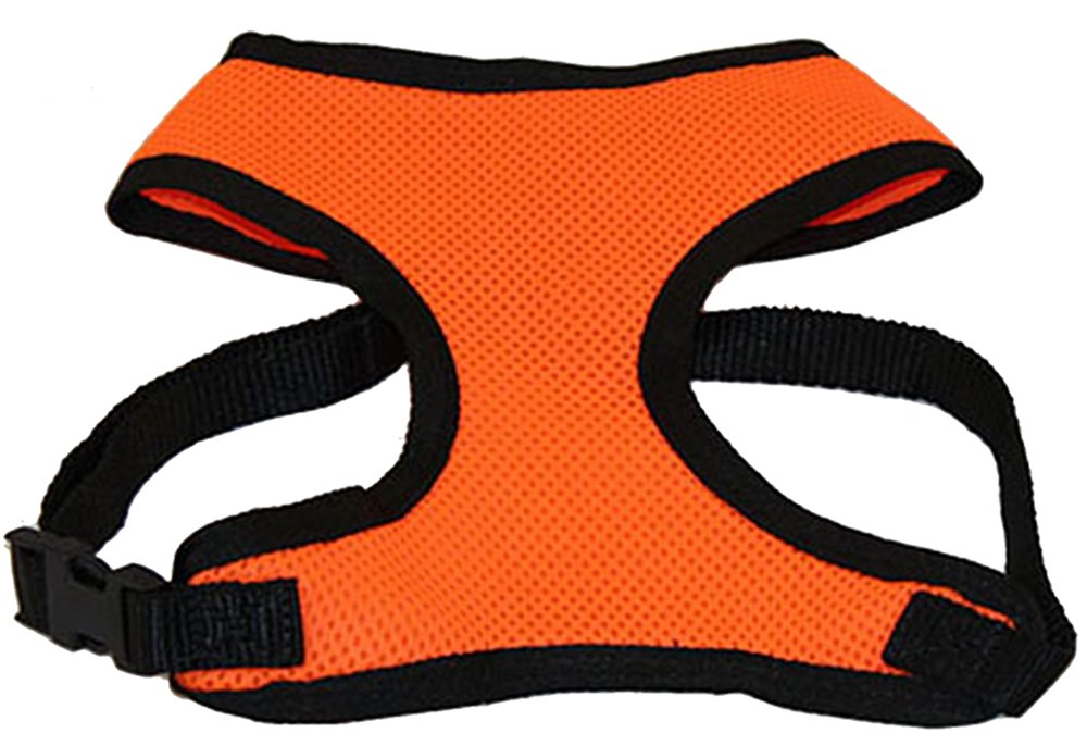 Cutenfuzzy Comfort Mesh Breathable Adjustable Dog Harness Vest With 6 Month Warranty, Orange, Small