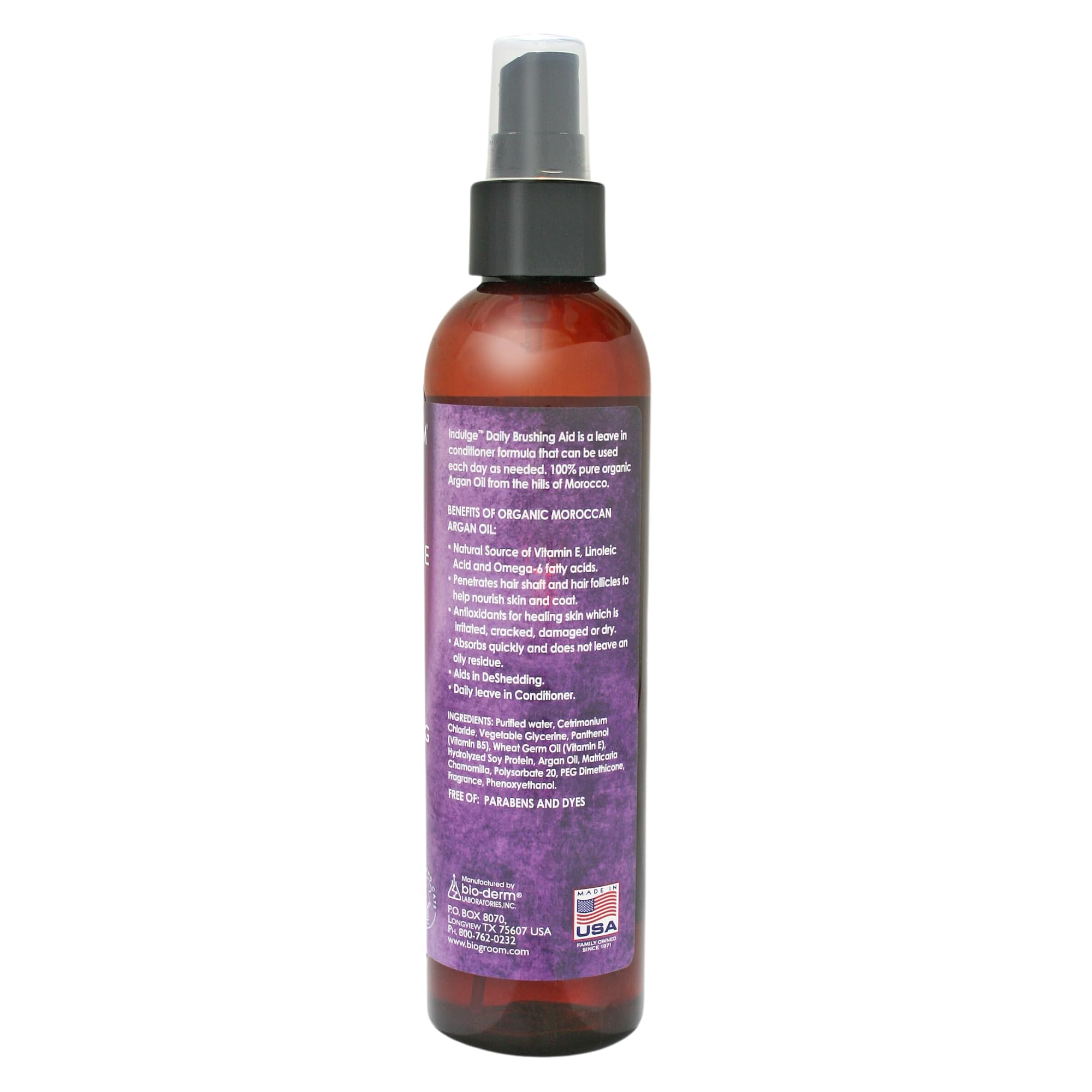 Bio-Groom Indulge Argan Oil Dog Conditioner – No-Rinse, Deshedding Dog Bathing Supplies, Puppy Wash, Dog Grooming Supplies For Sensitive Skin, Cruelty-Free, Made In Usa, Dog Spray – 12 Fl Oz 1-Pack