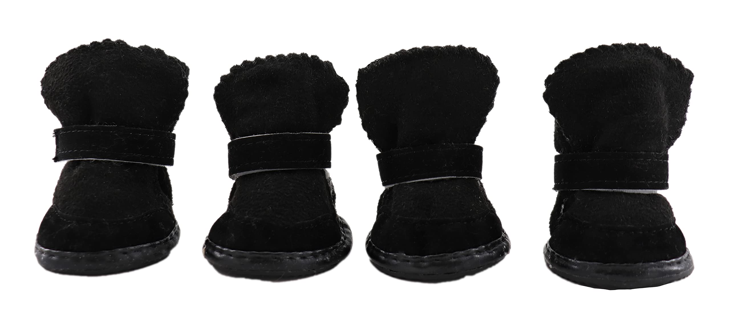 Puppy Snow Booties for Small Dogs, Chihuahua Booties for Winter, Tiny Cat Booties, Cat Shoes for Cold Weather Black Label 3