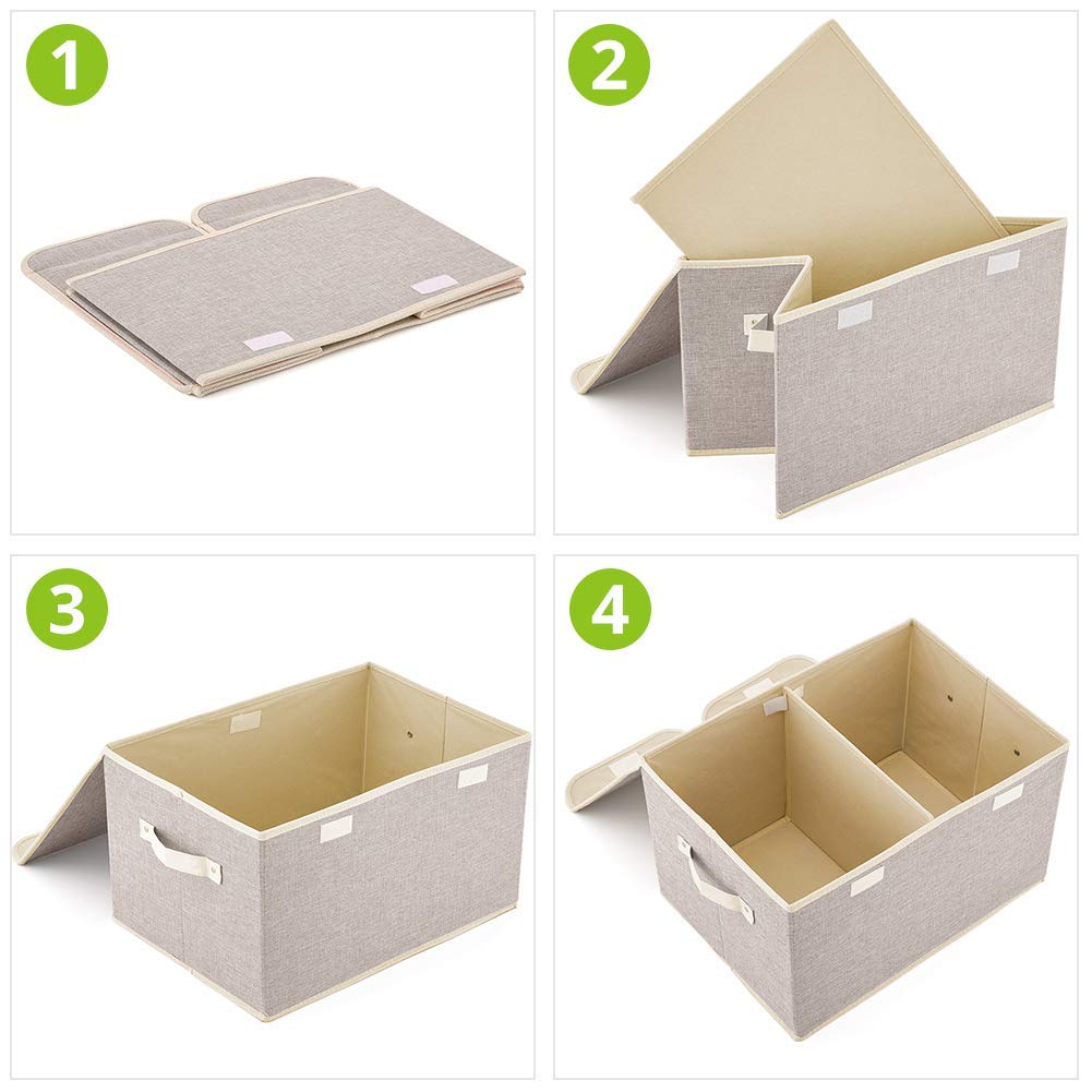 Dog toy box with lid dog storage organizer perfect basket for dog toys living room, playroom, closet, home organization and stor