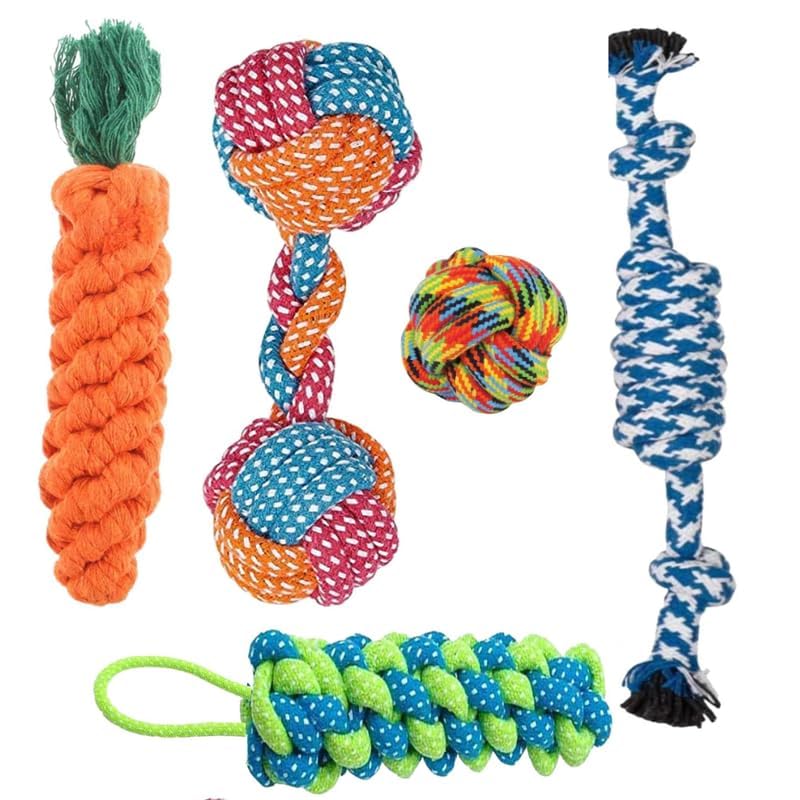 Kittupet Dog Rope Toy For Boredom, Puppy Chew Toys For Teething Training  Interactive Dog Toys With Natural Cotton, Teeth Clean