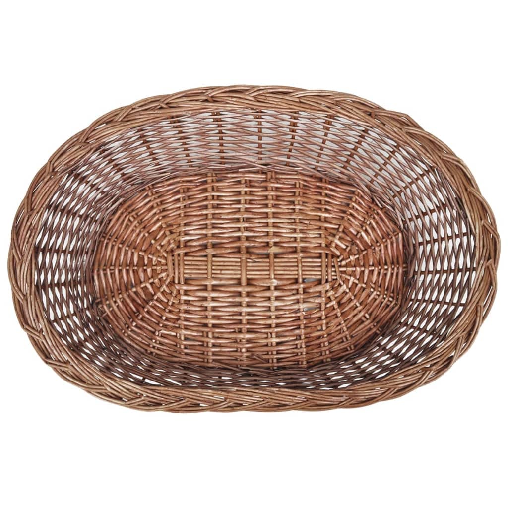 Vidaxl Natural Willow Pet Bed/Dog Basket - Lightweight And Portable, Suitable For Small Dogs And Cats, Perfect For Indoor And Outdoor Use, Easy To Clean And Maintain.