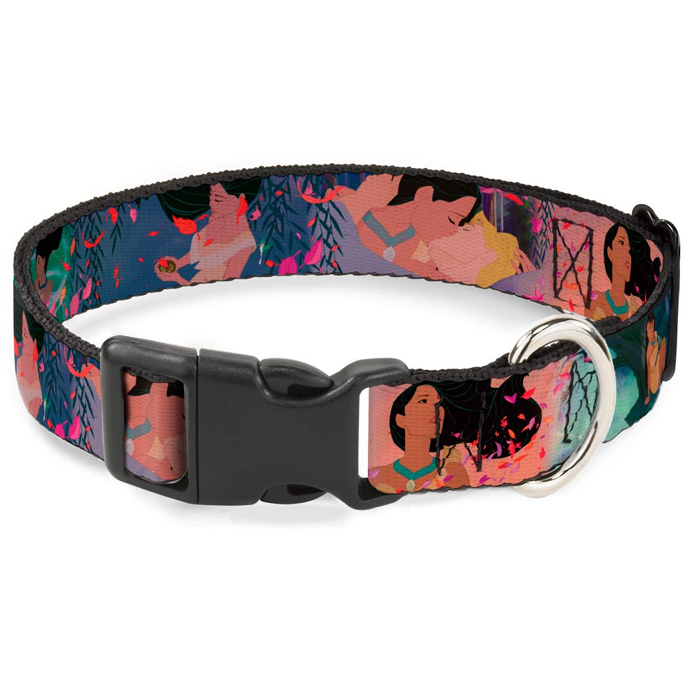 Buckle-Down Pocahontas & John Smith Scenes Plastic Clip Collar, Large/15-26'