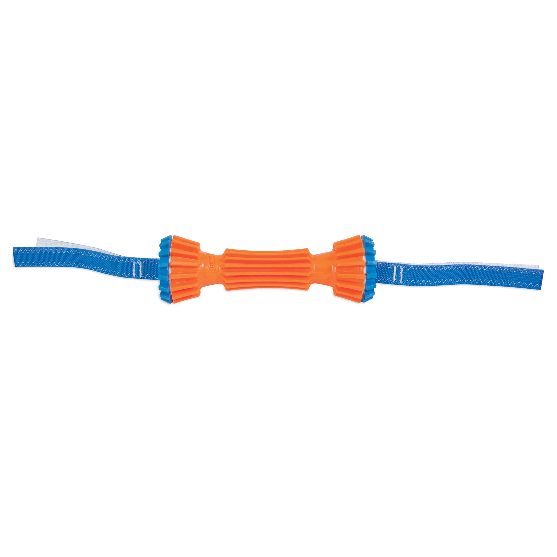 Chuckit! Rugged Bumper Dog Toy - Durable Fetch Stick With Tpr Ridges For Easy Grip - Tug-Of-War Toy For Medium And Large Dogs - Floats In Water - Size Medium - 13.5-Inch Length - Orange And Blue