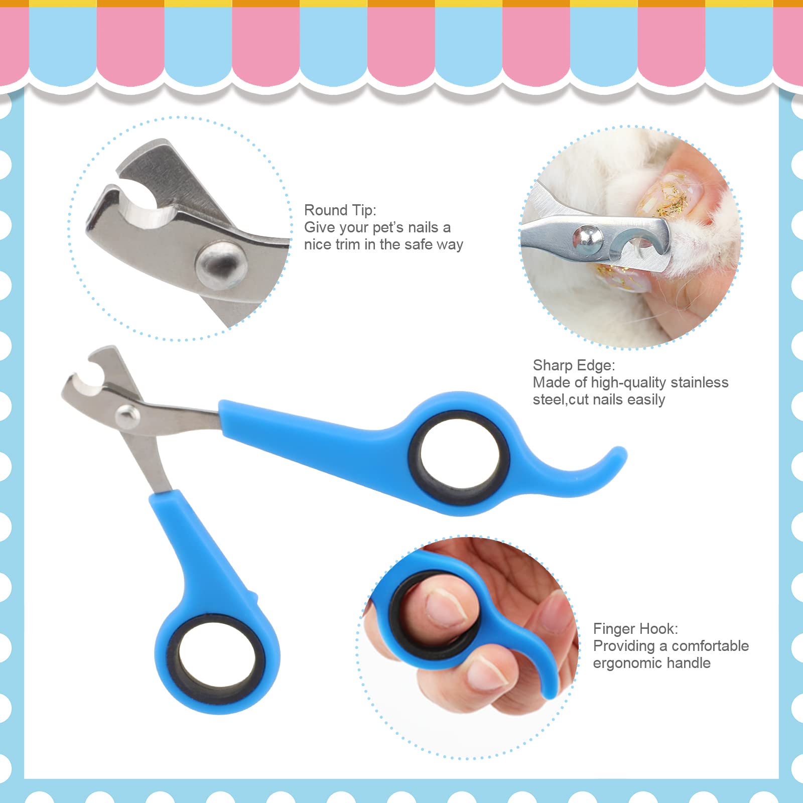 Rabbit Grooming Kit, Rabbit Brush For Shedding With Bunny Nail Clipper, Rabbit Nail Trimmers With Pet Combs For Hamster Guinea P