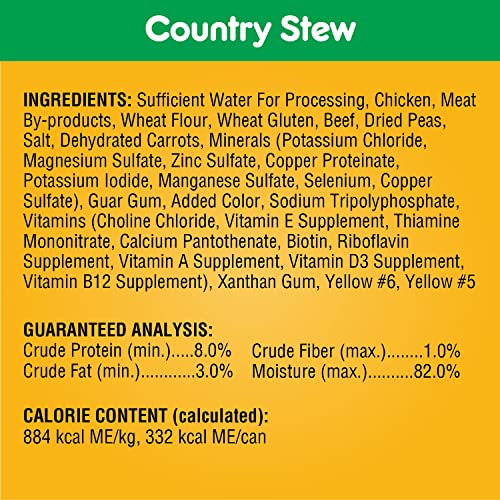 PEDIGREE CHOICE CUTS IN GRAVY Adult Canned Soft Wet Dog Food Variety Pack, with Beef and Country Stew, 13.2 oz. Cans (Pack of 12