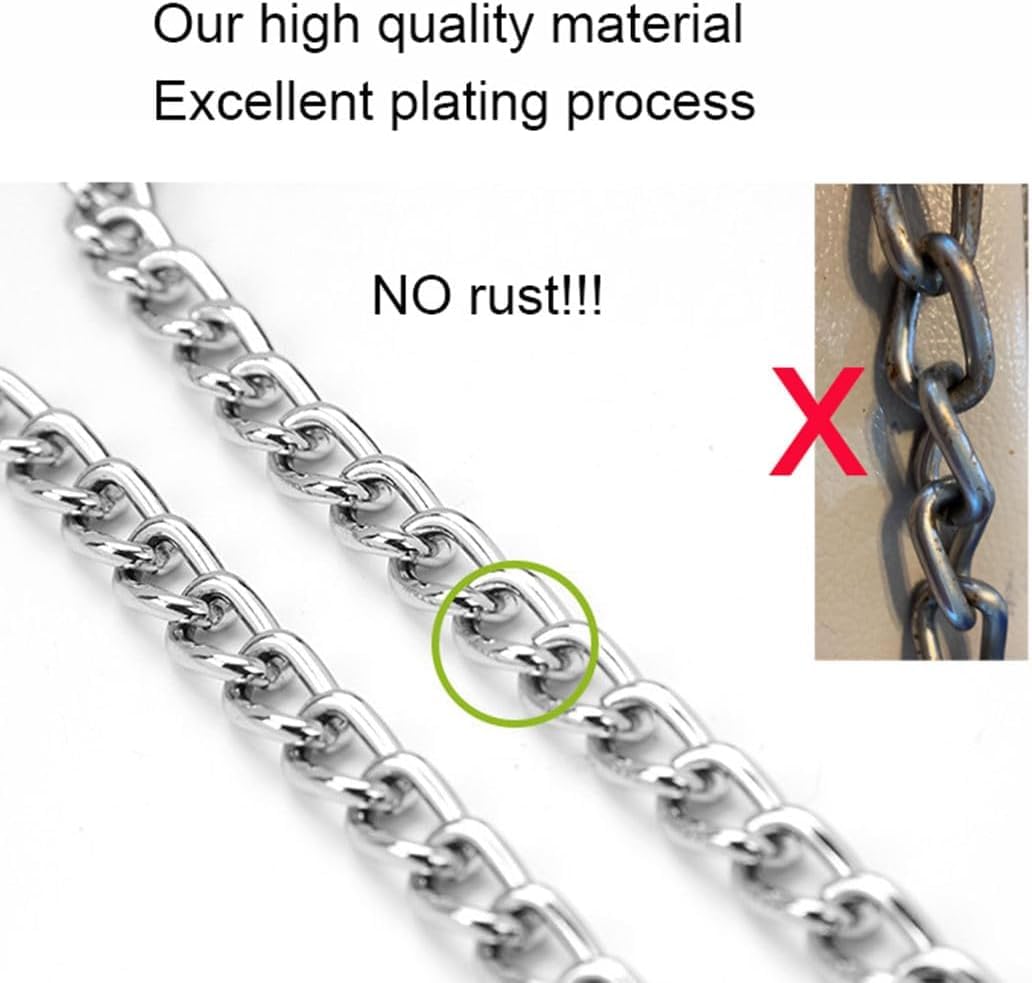 Chain Choker Collar For Xlarge Dogs, Metal Slip Link Training Heavy Duty Dog Choke Collar Martingale Puppy Collars For Small Med