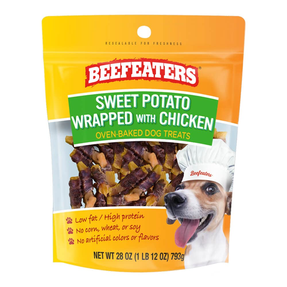 Beefeaters Sweet Potato Wrap Chicken Jerky Dog Treat, 28Oz