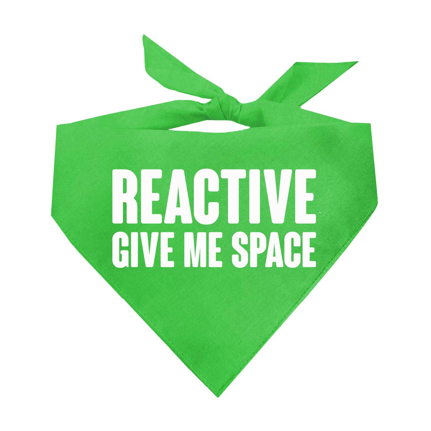 Reactive Give Me Space Dog Bandana (Lime Green, Os 272)