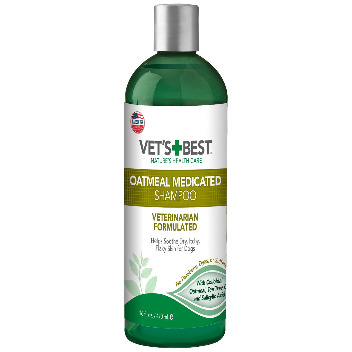 Vet'S Best Medicated Oatmeal Shampoo For Dogs | Soothes Dog Dry Skin | Cleans, Moisturizes, And Conditions Skin And Coat | 16 Ou