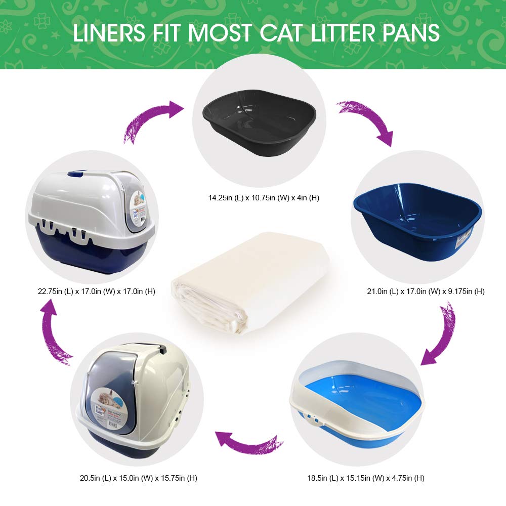 10 Count Fresh Kitty Durable Litter Box Liners, Easy Clean Up Elastic Jumbo Sifting Litter Pan Box Liners, Bags For Pet Cats