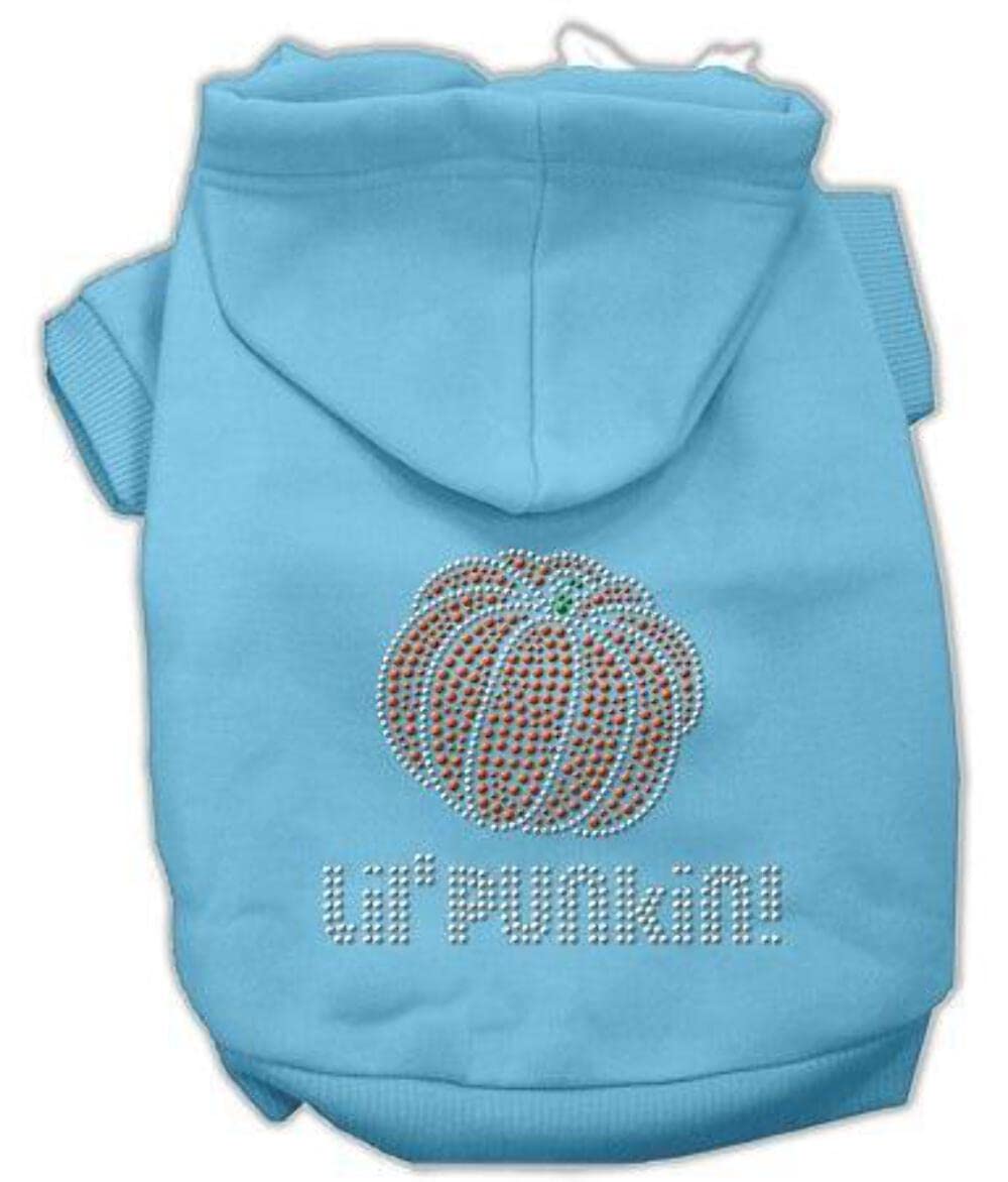 Halloween Pet Dog & Cat Hoodie Rhinestone, &quot;Lil Punkin&quot; Cream SM (3-6 lbs.)
