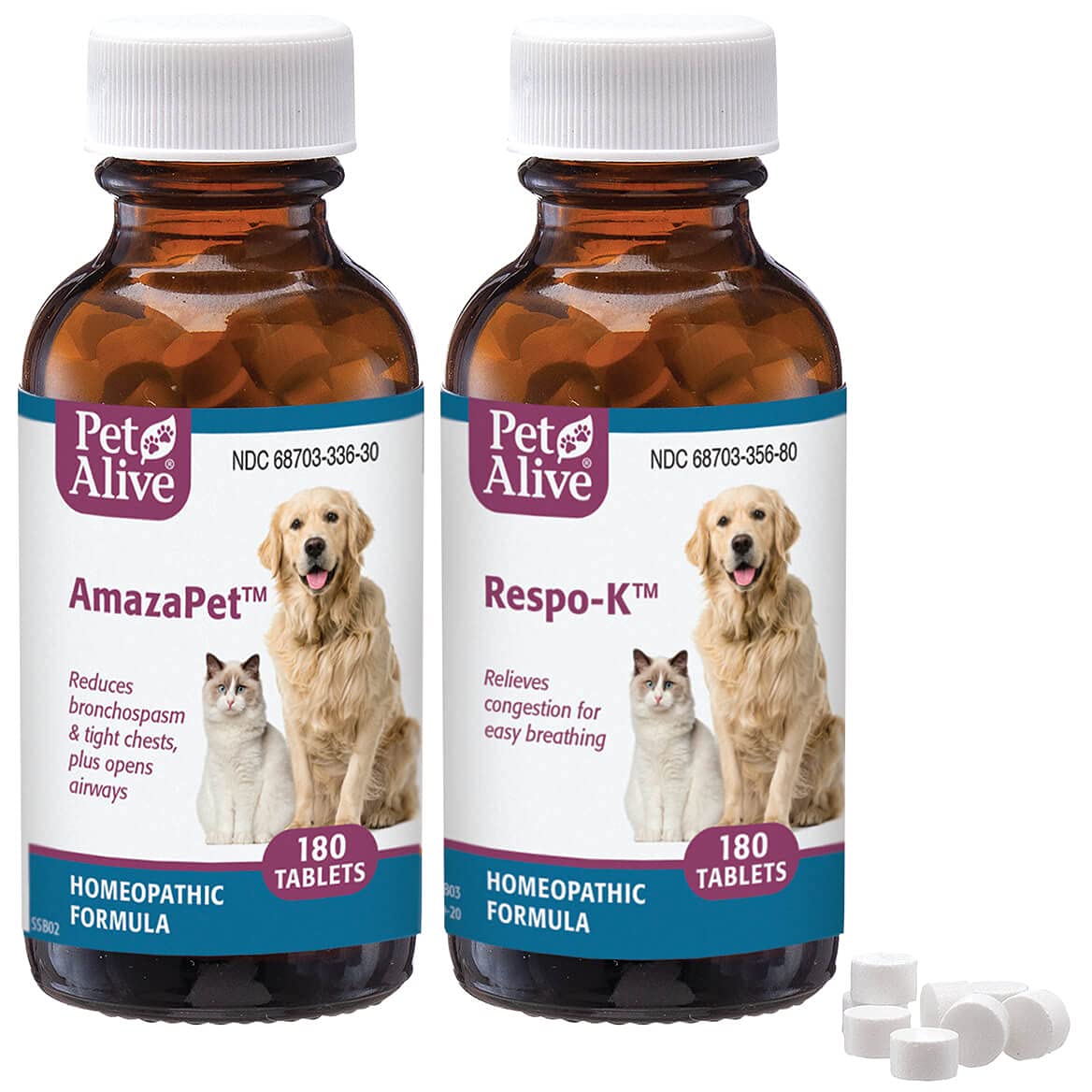 Petalive Breathe Easy Combopack For Pets - For Relief Of Wheezing, Chest Discomfort, Colds And Respiratory Irritation