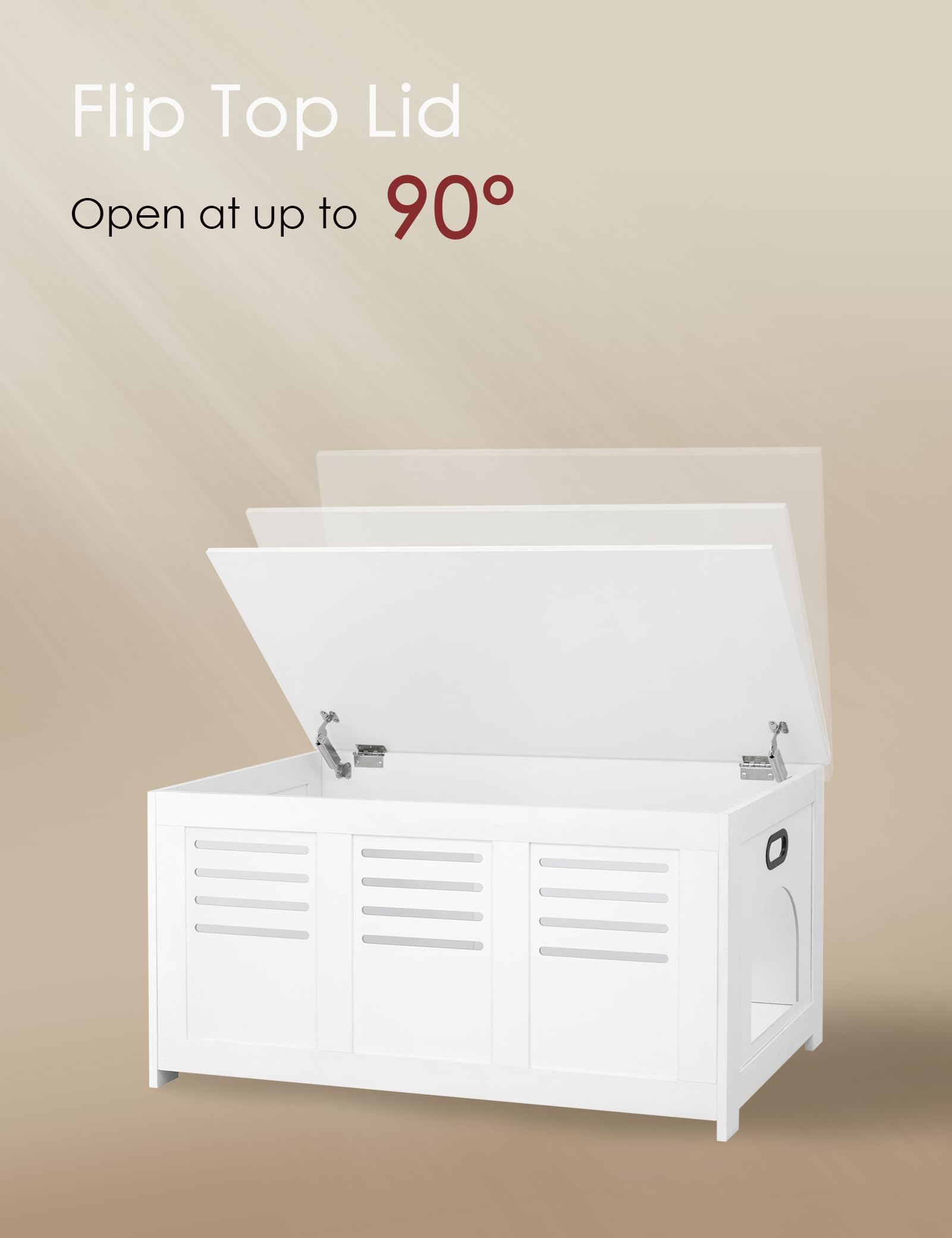 Dinzi Lvj Litter Box Enclosure, Flip Top Litter Box Furniture, Hidden Cat Washroom, Wooden Cat House, End Table, 39.4'' L X 19.7