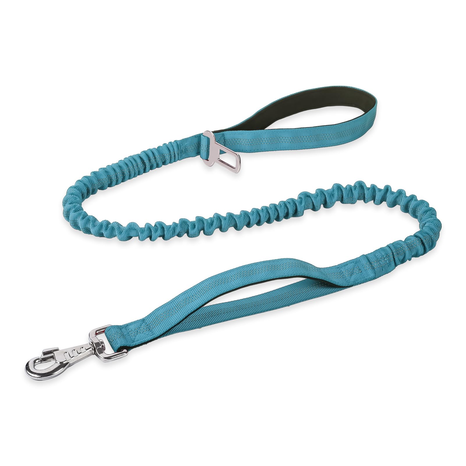 BUMBIN 6Ft Bungee Leash With 2 Handles for Large, Medium, Small Dogs - Heavy Duty, No Pull, Shock Absorbing With Car Seat Belt f