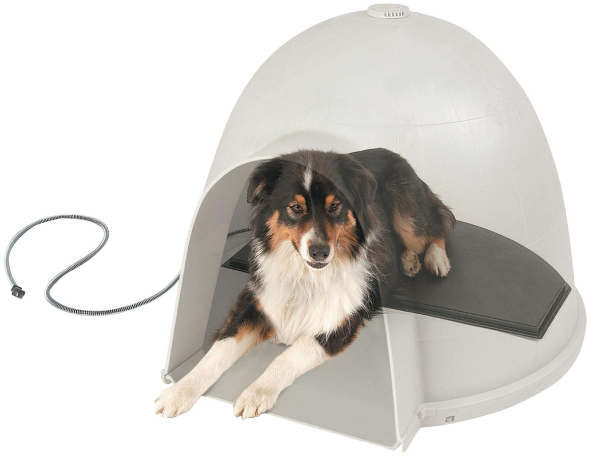 K&H Pet Products Lectro-Kennel Igloo-Style Heated Pad Black Large 17.5 X 30 Inches
