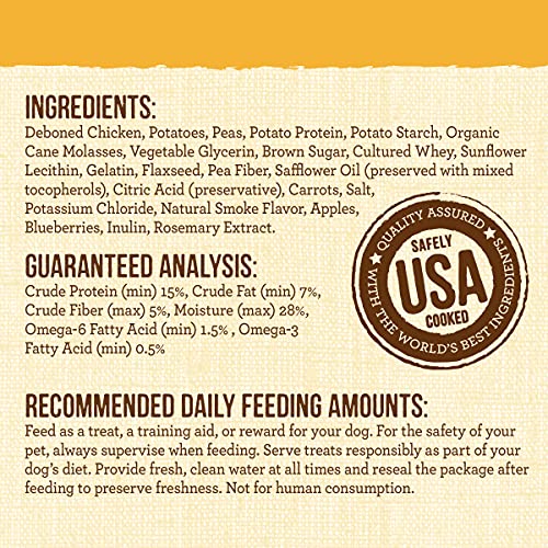 Merrick Lil Plates Grain Free Small Dog Treats, Natural Training Treats For Small Dogs, Lil Chunky Chicken - 5 oz. Pouch